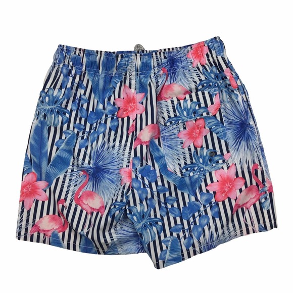 Vintage Summer Boy's Swim Trunks Pink Blue Mesh Lined Printed $40 Size 5 - 6 - Picture 2 of 3